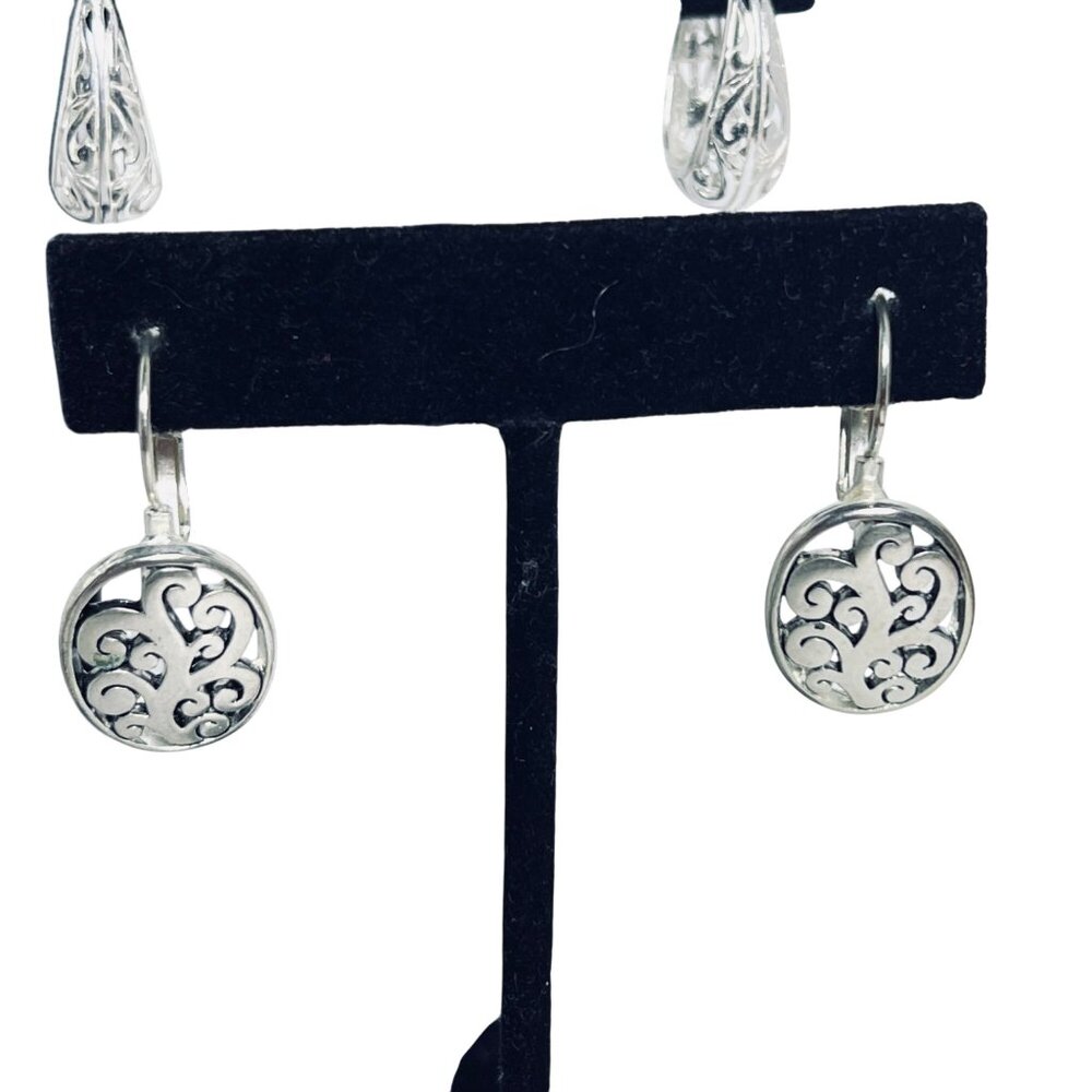 Lot of 5 Silver Tone Pierced Earrings (5838) - Picture 6 of 9